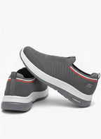 Men's TurboFit Grey Knit Slip-On Casual & Walking Shoes